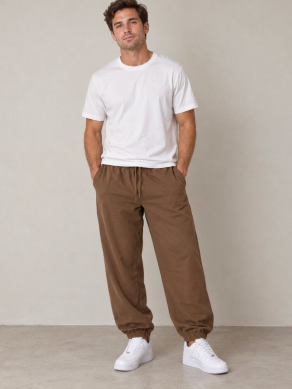 NEW SKIMS Mens Terry Fleece Lounge Relaxed Jogger Oxide Brown 5X NWT